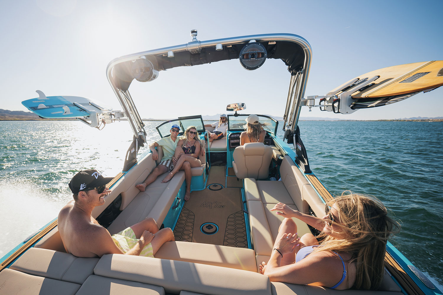 friends enjoying time on a mastercraft boat